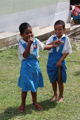 School children Samoa 