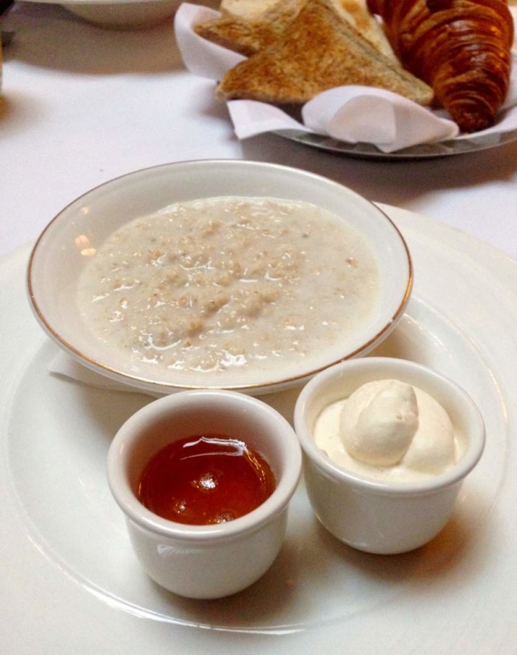 Porridge with whiskey cream and honey, Merchant Hotel Belfast