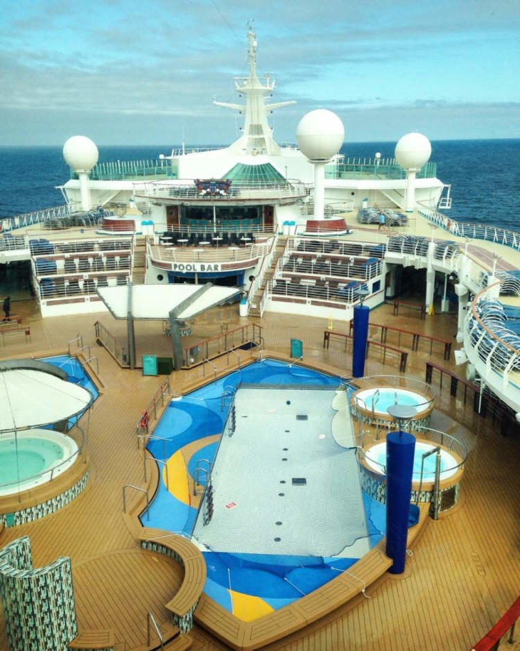 Popular on Sea days, the Pool Deck on Explorer of the Seas