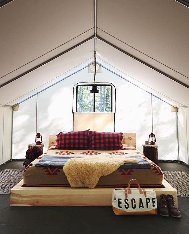 Glamping Posh Primitive style in the Adirondack mountains, image Posh Primitive