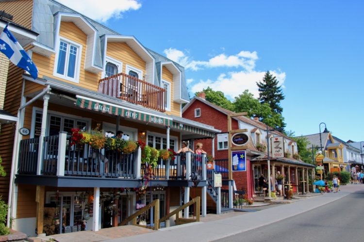 The pretty streets of Charlevoix town of Baie Saint Paul, Quebec