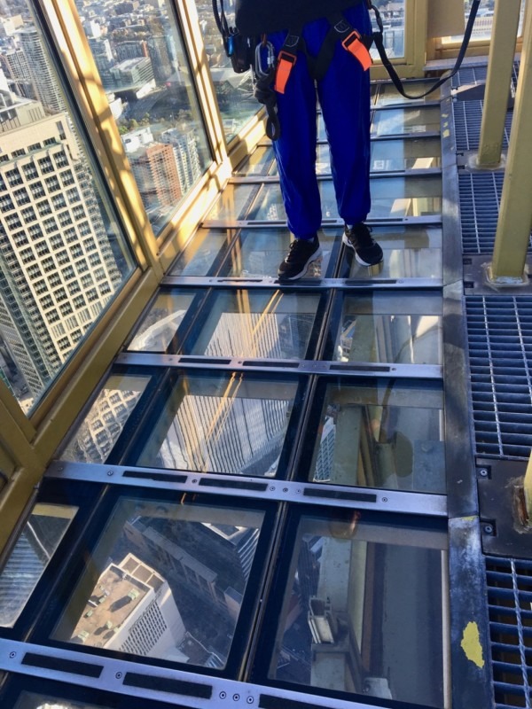 Sydney Tower Eye Skywalk glass platform view