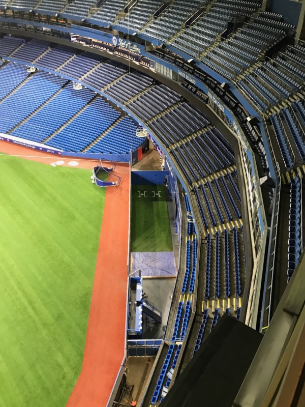 Stadium view from window