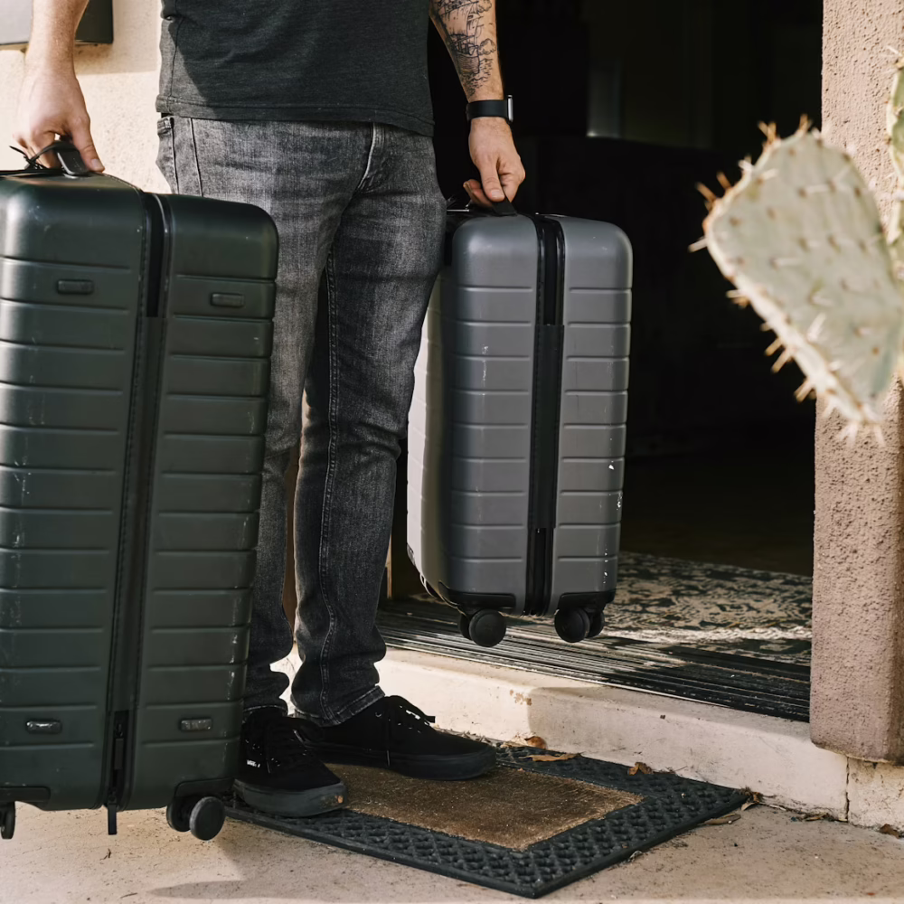 Suitcases leaving home